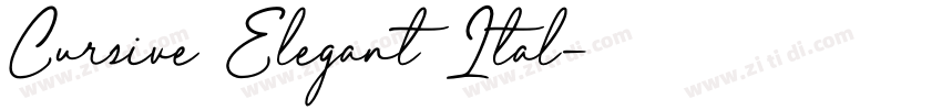 Cursive Elegant Ital字体转换